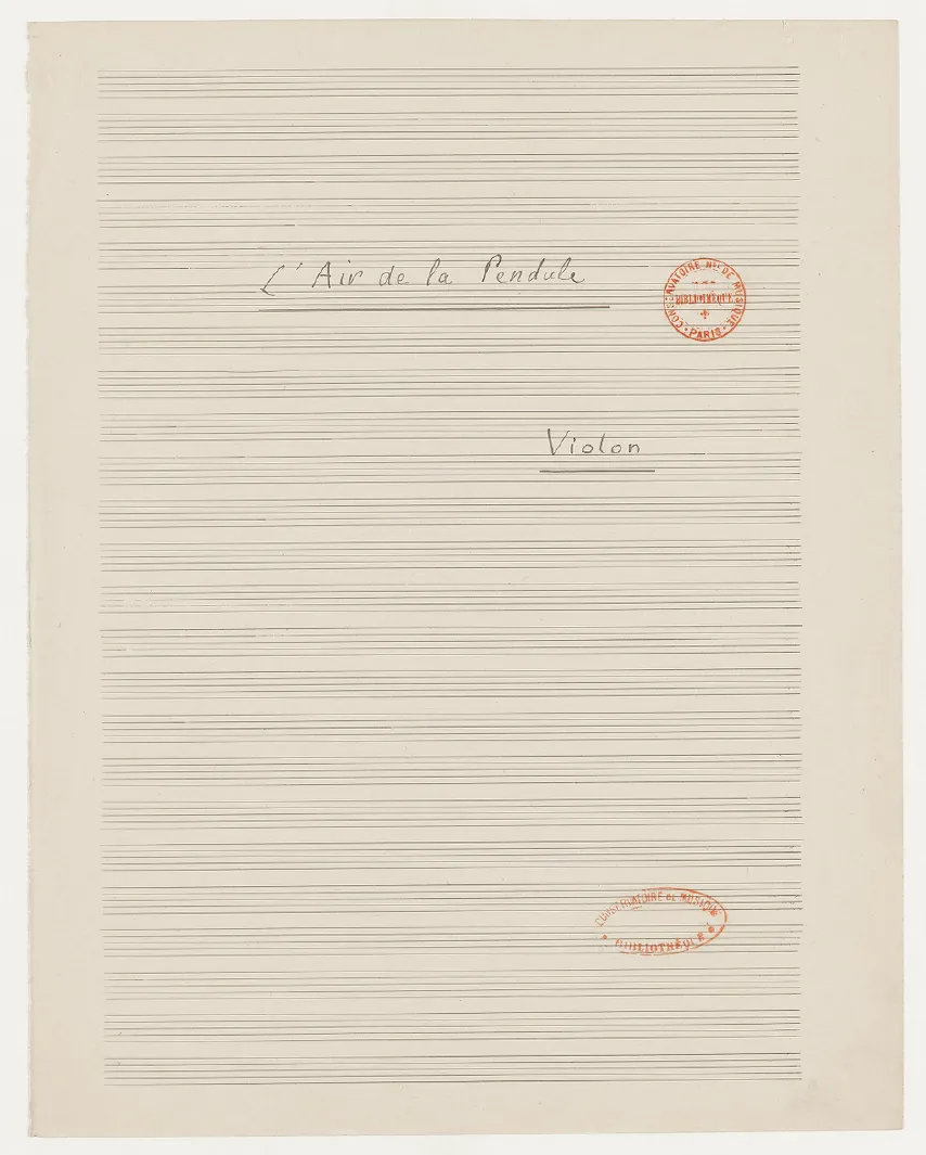 First page of L'air de la pendule