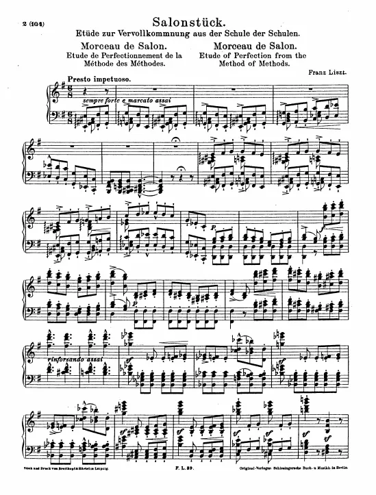 First page of Morceau de salon