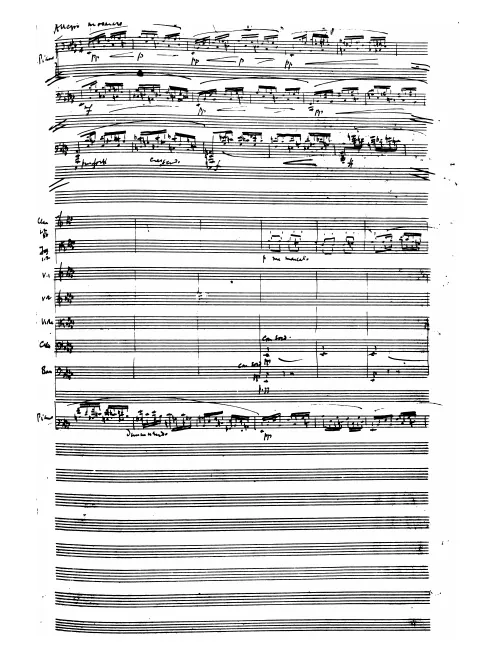 First page of Concertante for Piano (Left Hand)