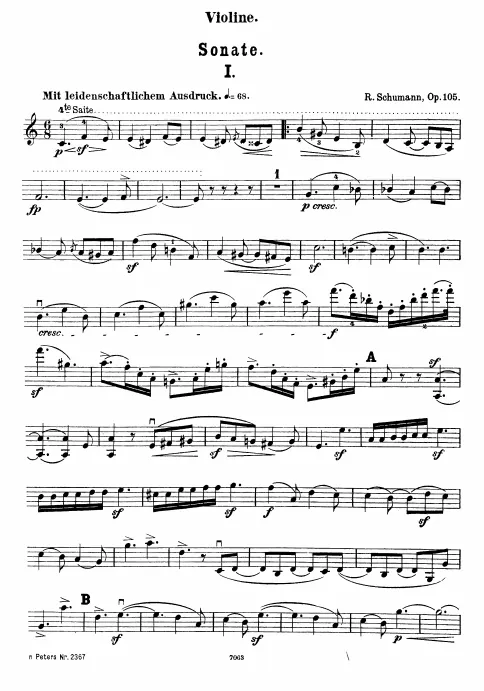 First page of Violin Sonata No.1