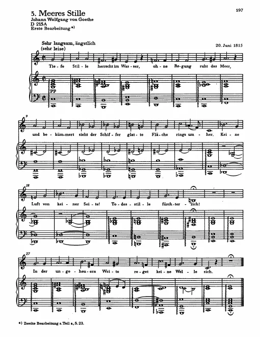 First page of Meeres Stille