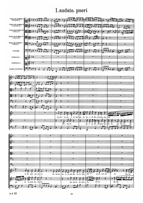 First page of Laudate, pueri Dominum
