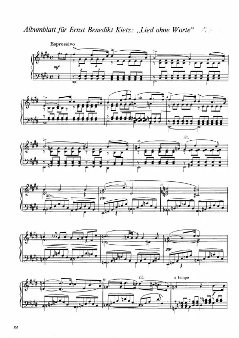 First page of Albumblatt für Ernst Benedikt Kietz