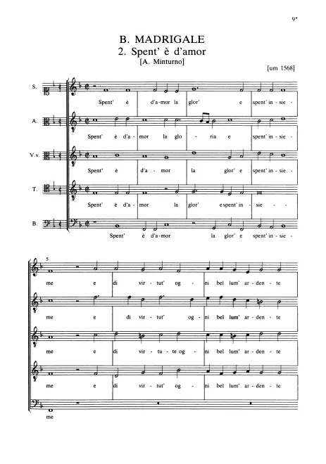 First page of Spent' è d'amor