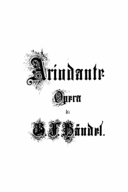 First page of Arianna in Creta