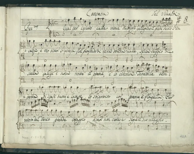 First page of Qual per ignoto calle