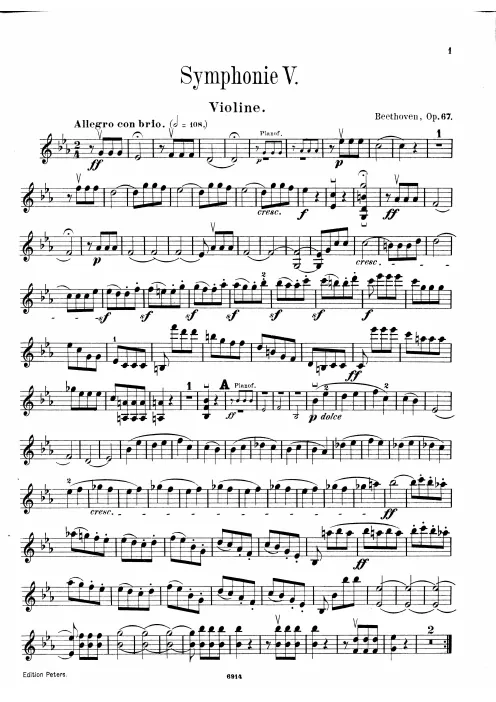 First page of Symphony No.5