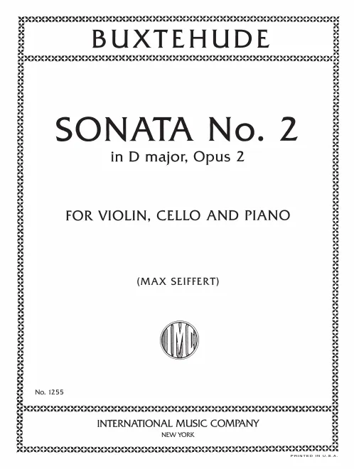 First page of Trio Sonata in D major, BuxWV 260
