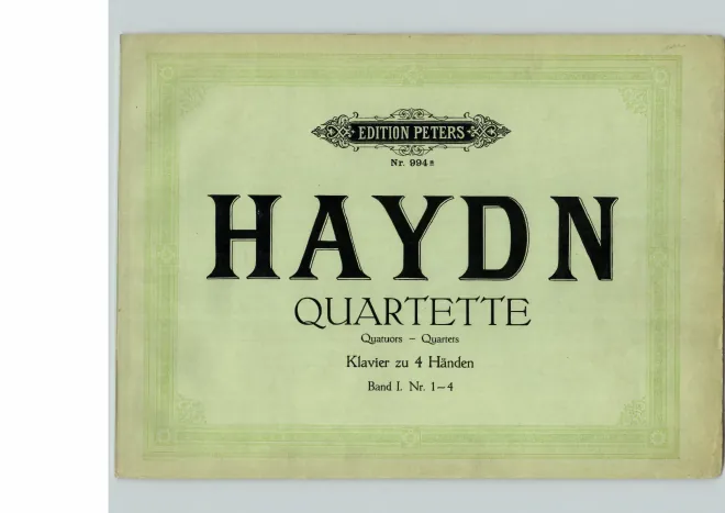 First page of String Quartet in G major