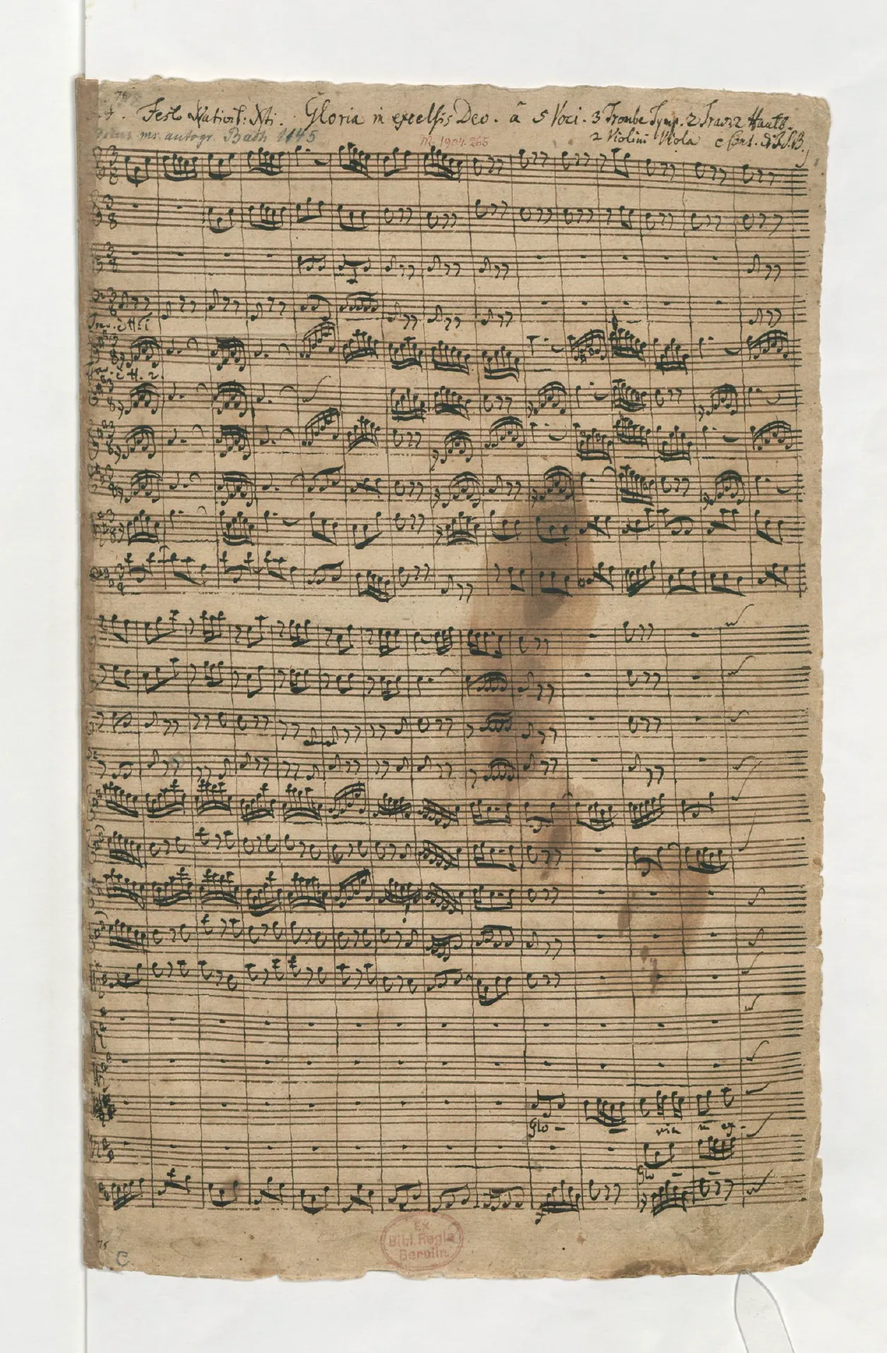 First page of Gloria in excelsis Deo