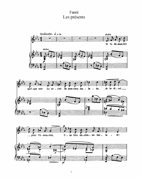 First page of Deux mélodies