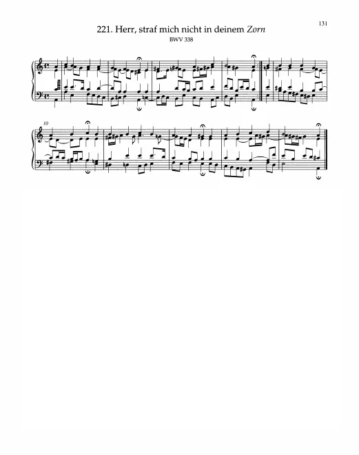 First page of Herr, straf mich nicht in deinem Zorn
