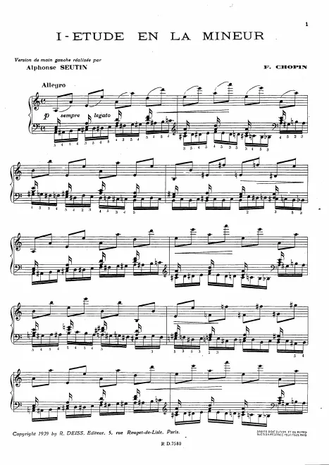 First page of 4 Études