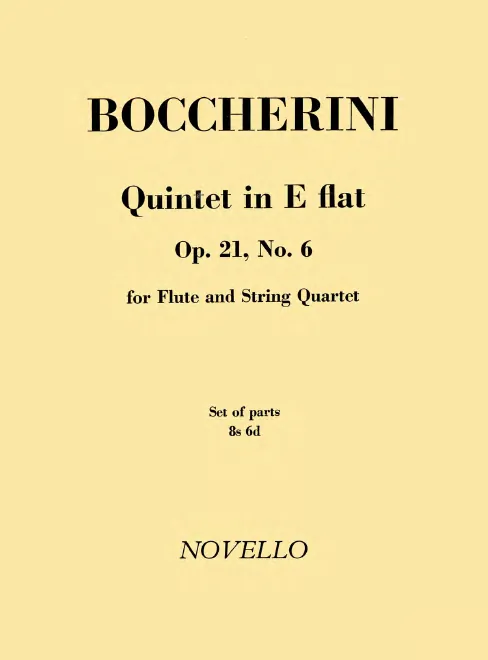 First page of Flute Quintet in E-flat major