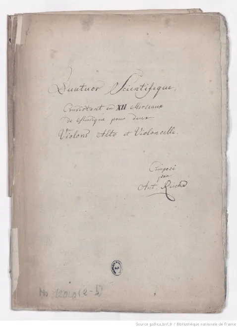 First page of Quatuor Scientifique