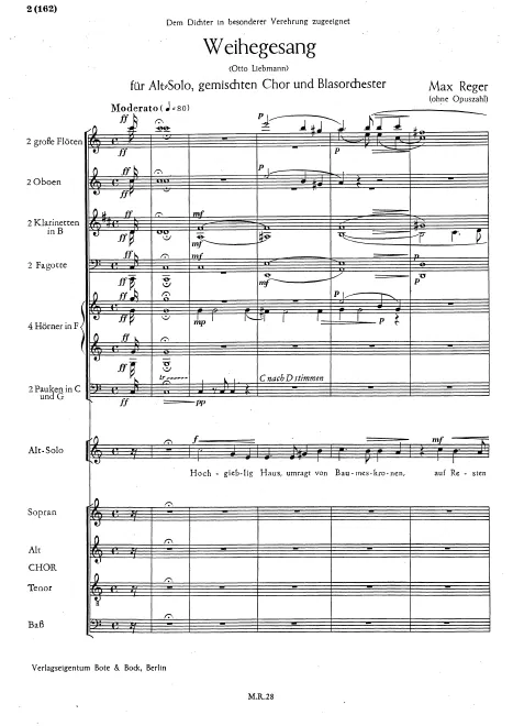 First page of Weihegesang