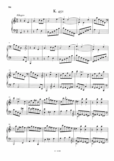 First page of Keyboard Sonata in A minor