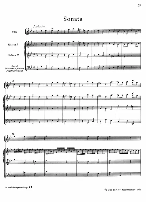 First page of Trio Sonata in G minor
