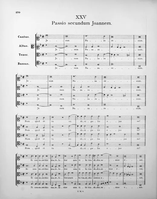 First page of Passio secundum Joannem