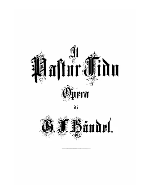 First page of Il pastor fido