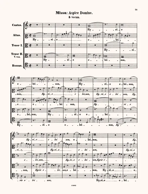 First page of Missa Aspice Domine