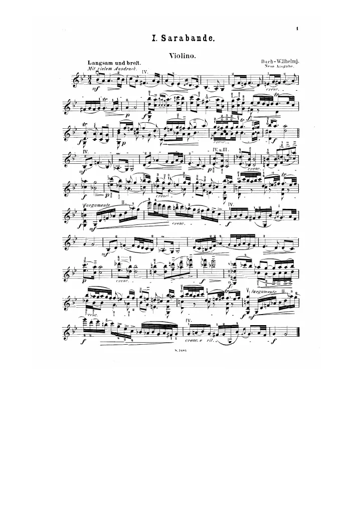 First page of English Suite No.3