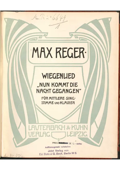 First page of Nun kommt die Nacht gegangen
