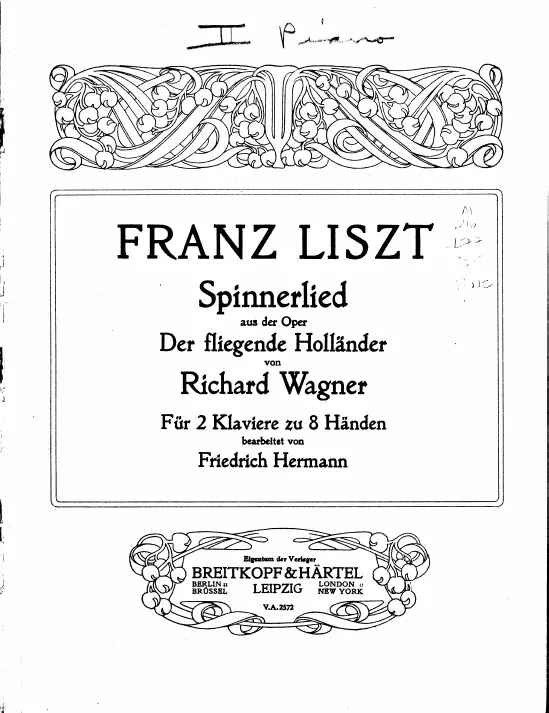 First page of Spinnerlied aus dem Fliegenden Holländer