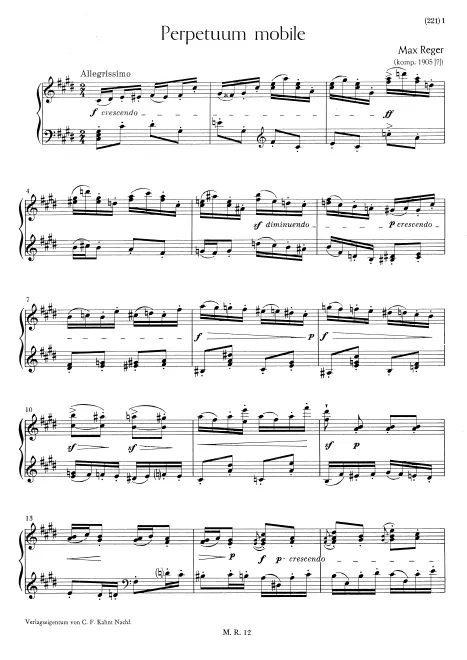 First page of Perpetuum mobile