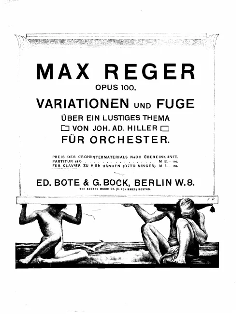 First page of Variations and Fugue on a Theme of Johann Adam Hiller