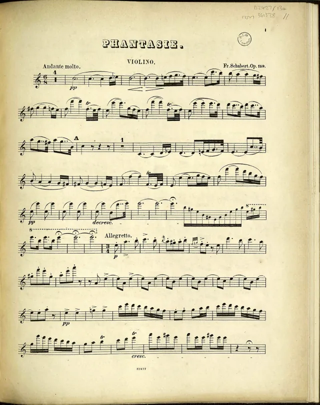 First page of Fantasia in C major