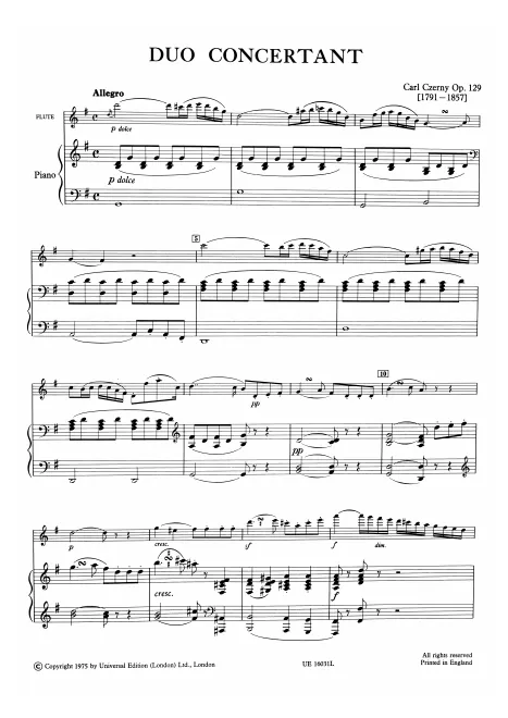 First page of Duo Concertant