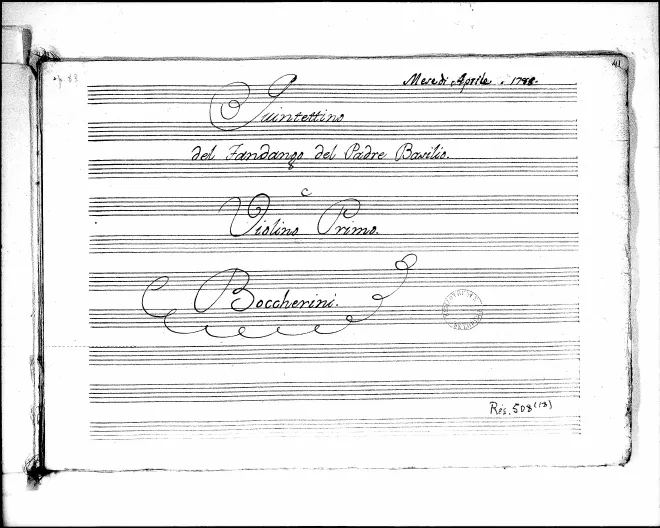 First page of String Quintet in D major