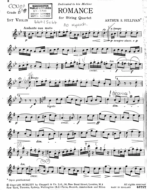 First page of Romance