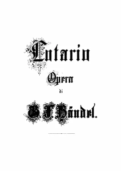 First page of Lotario