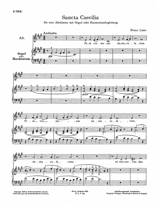 First page of Sancta Caecilia