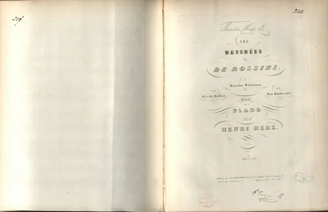 First page of Marche Militaire No.1