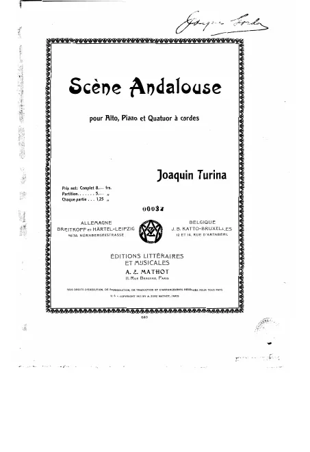 First page of Scene andalouse