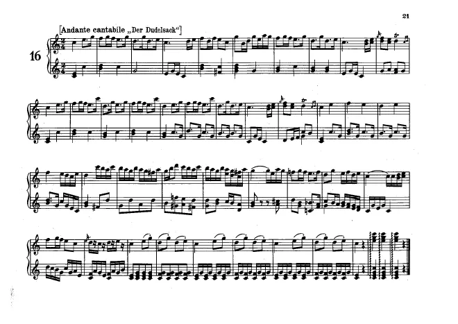 First page of Flötenuhr in C major