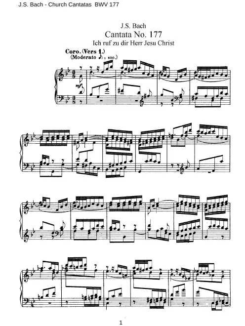 First page of Ich ruf zu dir, Herr Jesu Christ