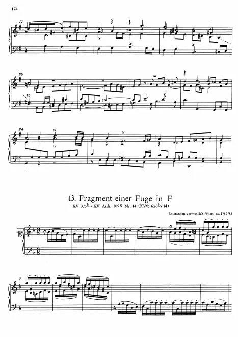 First page of Fugue in F major