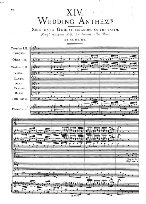 First page of Sing unto God