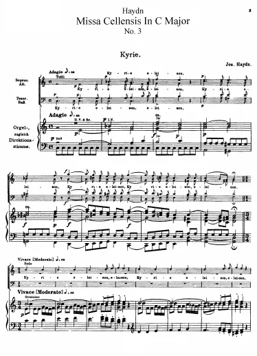 First page of Missa Cellensis