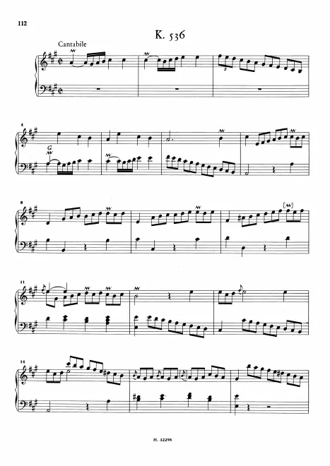 First page of Keyboard Sonata in A major