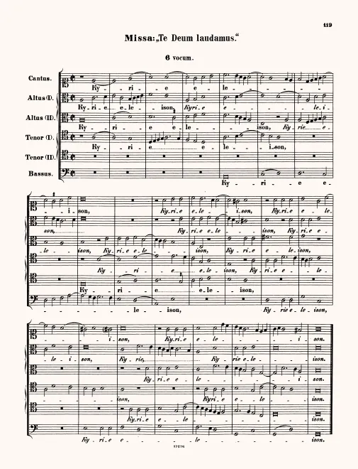 First page of Missa Te Deum laudamus