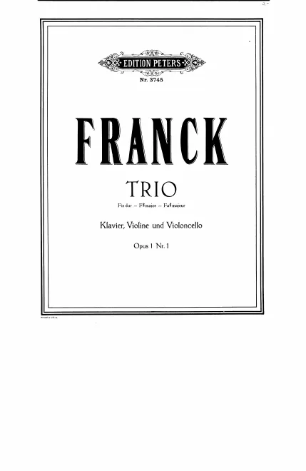 First page of Piano Trio