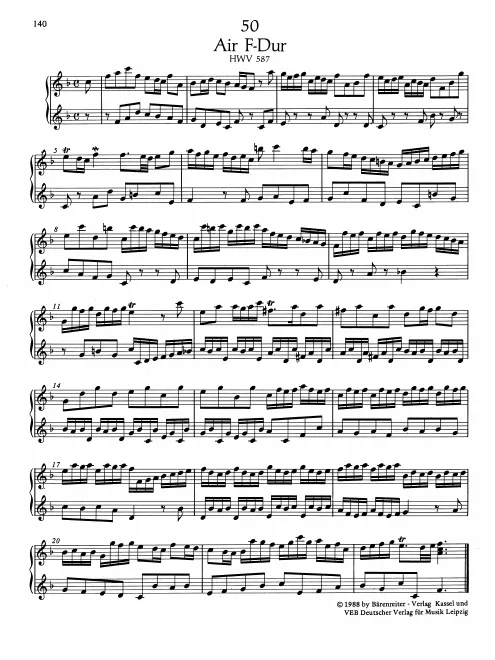First page of Air in F major