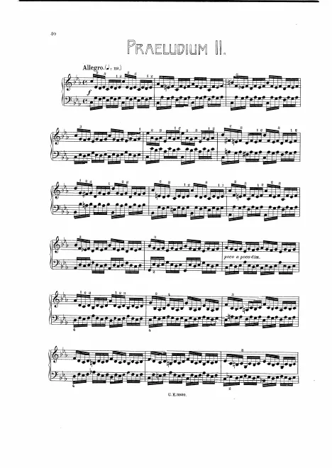 First page of Prelude and Fugue No.2 in C minor