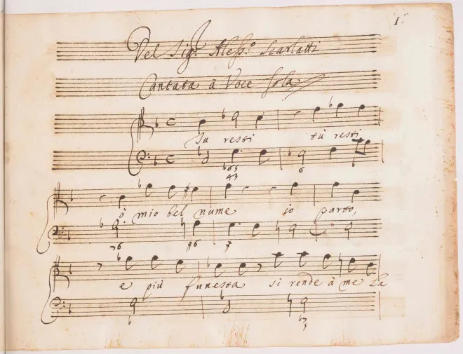 First page of Tu resti, o mio bel nume