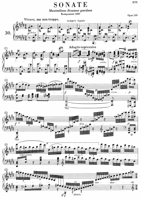First page of Piano Sonata No.30